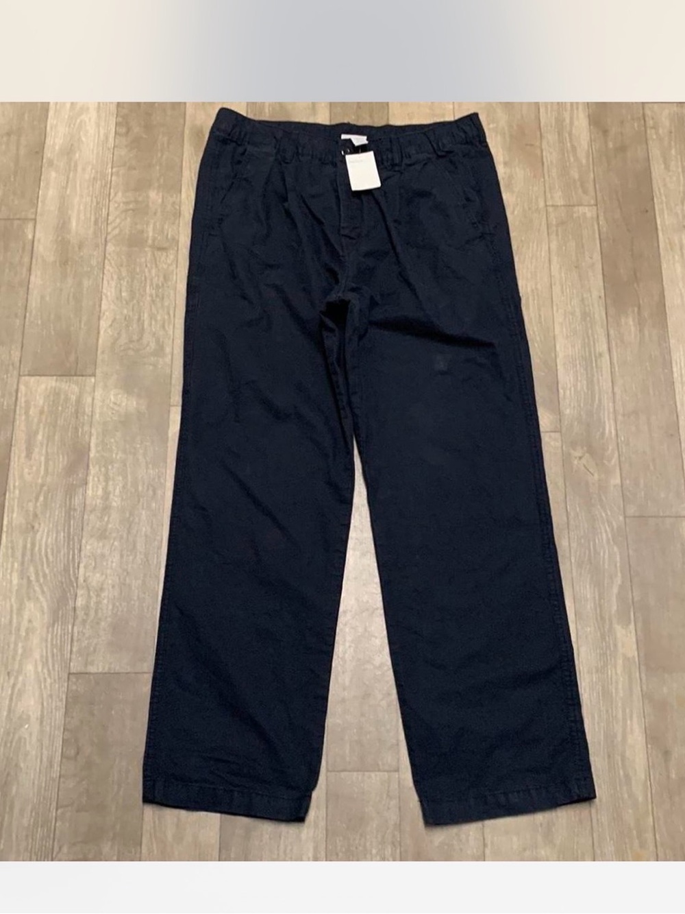 H&M Navy Straight-Leg Chinos